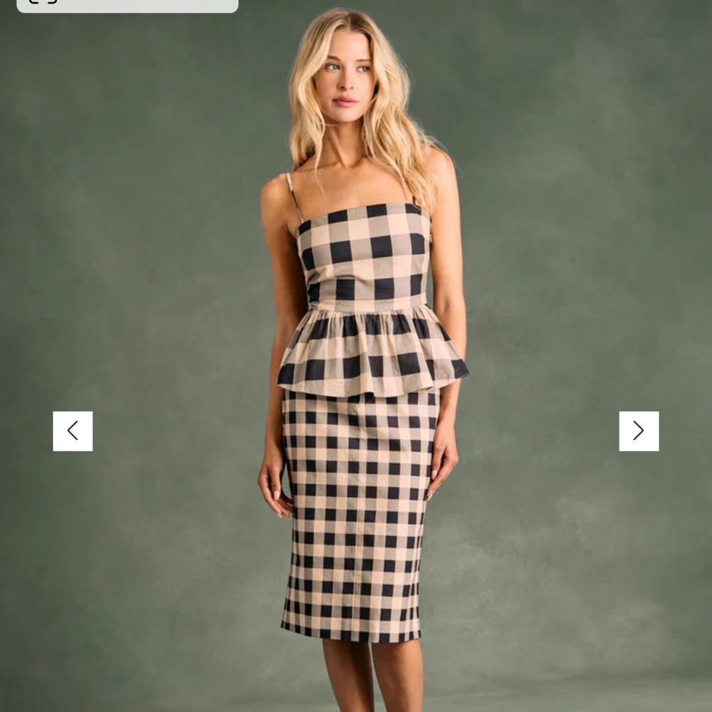 SER.O.YA Carl gingham linen skirt
